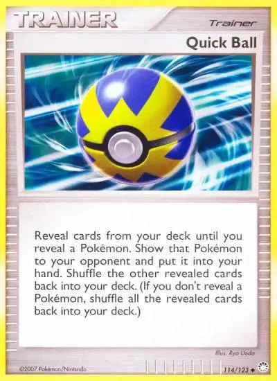 Quick Ball 114/123 Mysterious Treasures Pokemon card