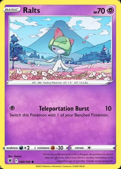Ralts 60/189 Astral Radiance Pokemon card