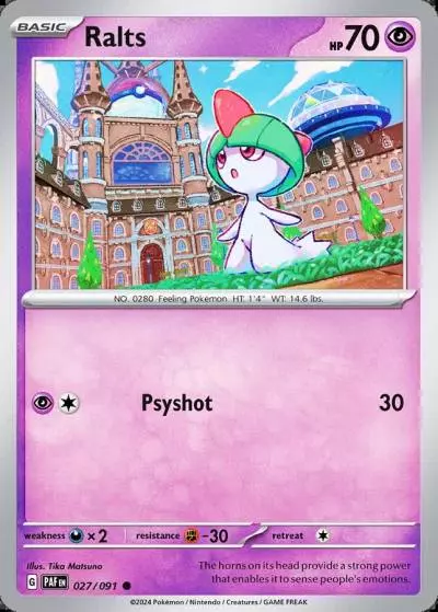 Ralts 27/91 Paldean Fates Pokemon card