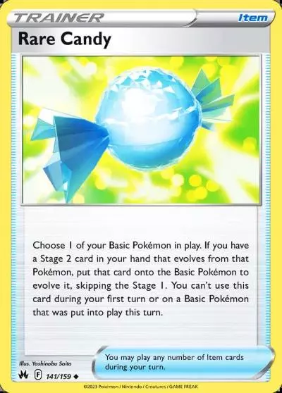 Rare Candy 141/159 Crown Zenith Pokemon card