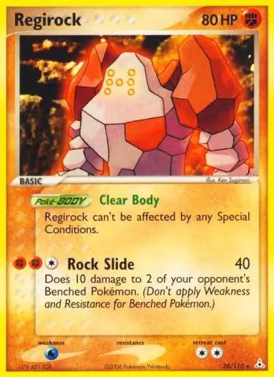 Regirock 28/110 Holon Phantoms Pokemon card