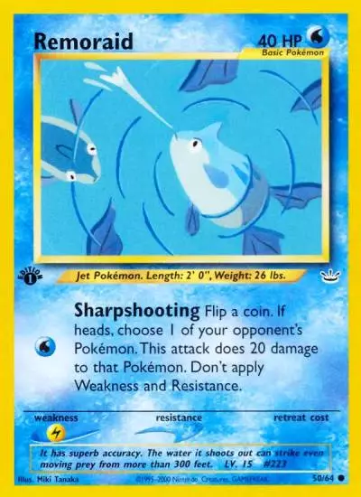 Remoraid 50/64 Neo Revelation Pokemon card