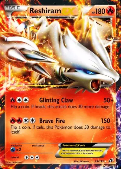 Reshiram-EX 29/113 Legendary Treasures Pokemon card