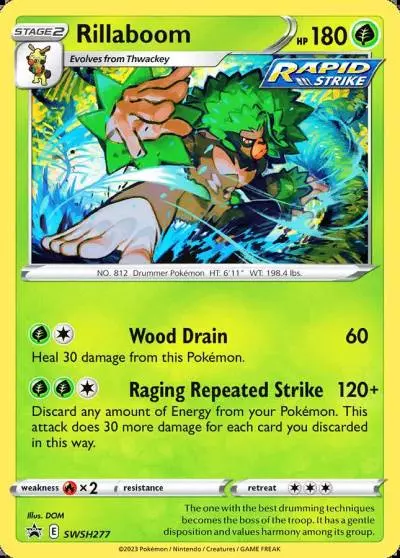 Rillaboom SWSH277/307 SWSH Black Star Promos Pokemon card