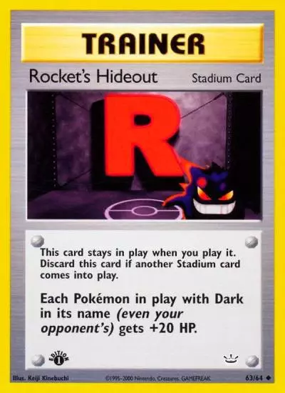 Rocket's Hideout 63/64 Neo Revelation Pokemon card