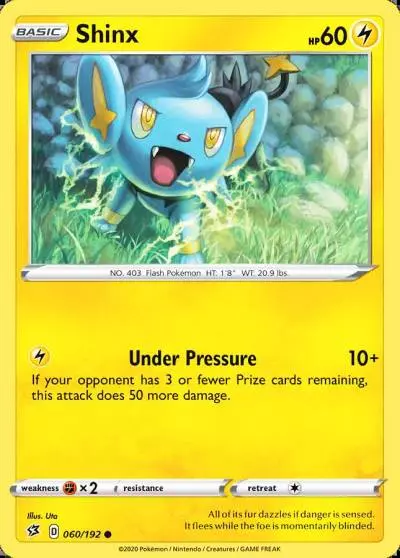 Shinx 60/192 Rebel Clash Pokemon card