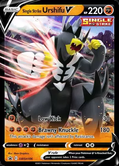 Single Strike Urshifu V SWSH106/307 SWSH Black Star Promos Pokemon card