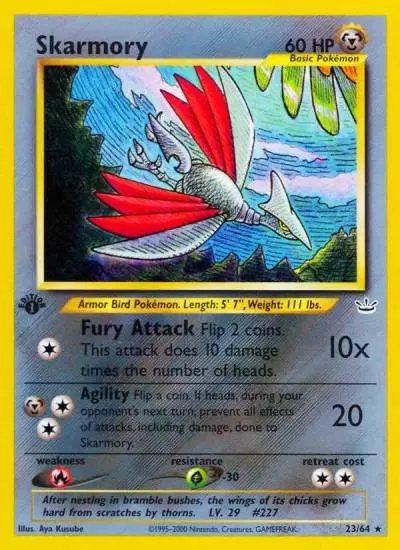 Skarmory 23/64 Neo Revelation Pokemon card