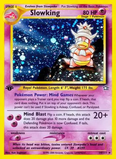 Slowking 14/111 Neo Genesis Pokemon card