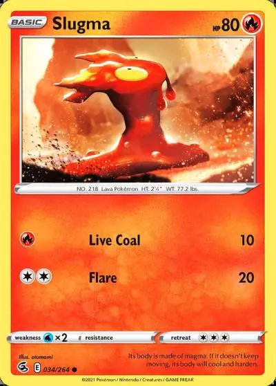 Slugma 34/264 Fusion Strike Pokemon card