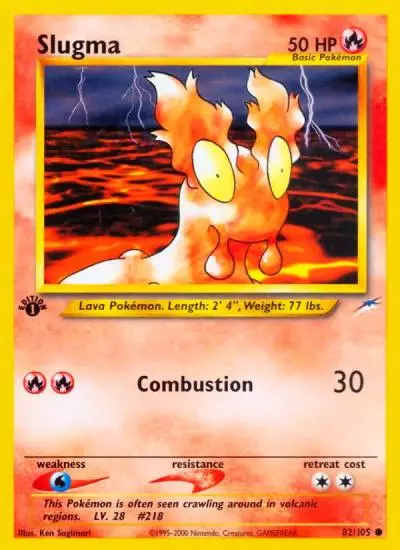 Slugma 82/105 Neo Destiny Pokemon card