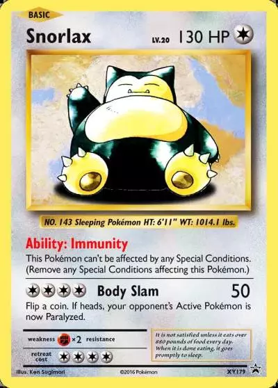 Snorlax XY179/211 XY Black Star Promos Pokemon card
