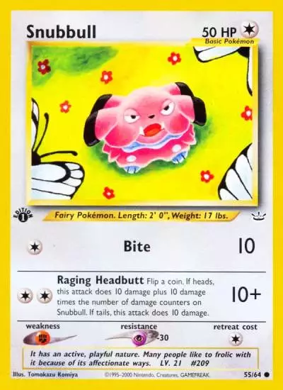 Snubbull 55/64 Neo Revelation Pokemon card