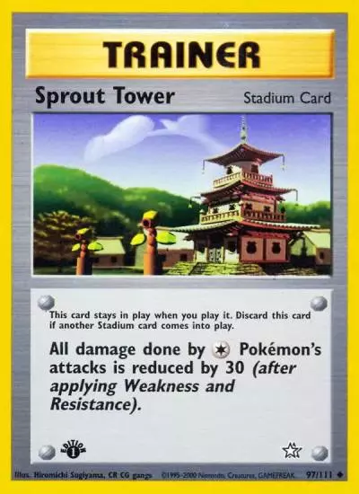 Sprout Tower 97/111 Neo Genesis Pokemon card