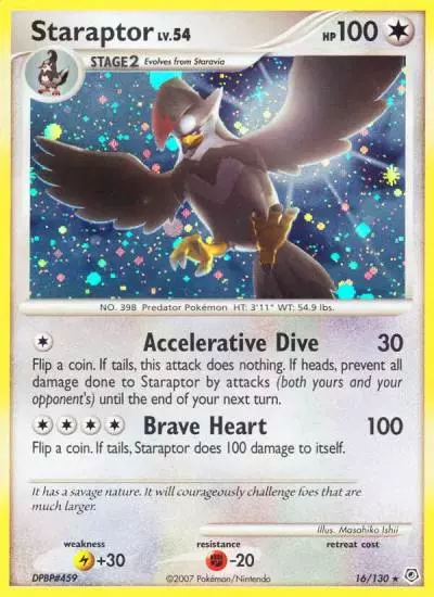 Staraptor 16/130 Diamond & Pearl Pokemon card