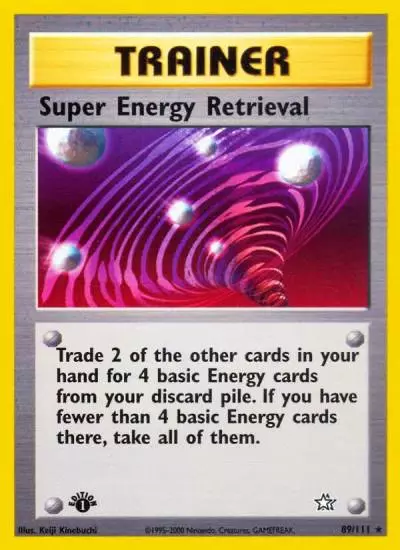 Super Energy Retrieval 89/111 Neo Genesis Pokemon card