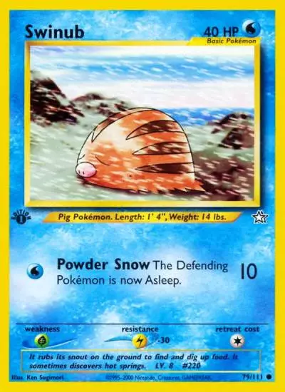 Swinub 79/111 Neo Genesis Pokemon card