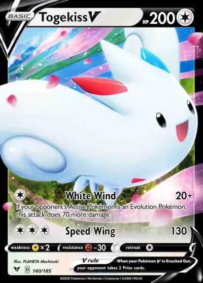Togekiss V 140/185 Vivid Voltage Pokemon card