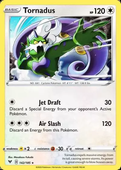 Tornadus 142/185 Vivid Voltage Pokemon card