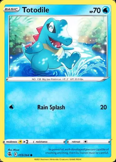 Totodile 55/264 Fusion Strike Pokemon card