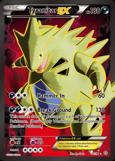 Tyranitar-EX 91/98 Ancient Origins Pokemon card