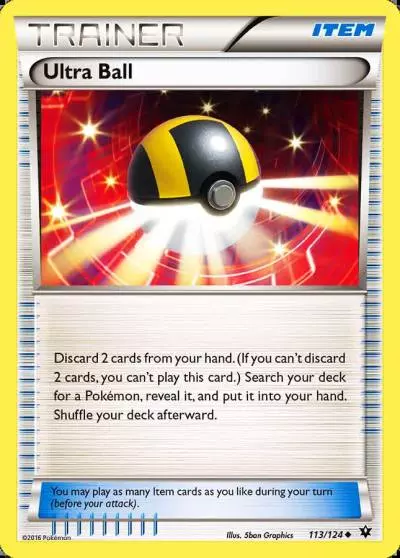 Ultra Ball 113/124 Fates Collide Pokemon card