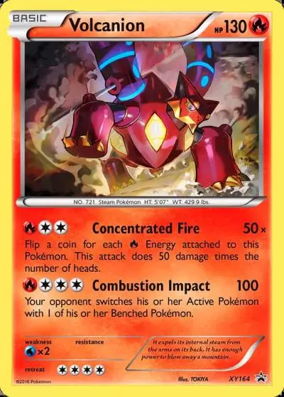 Volcanion XY164/211 XY Black Star Promos Pokemon card