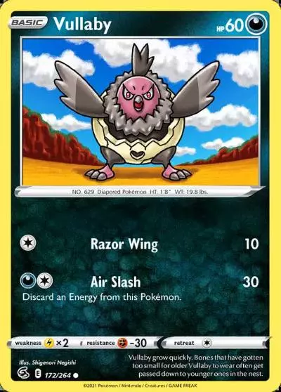 Vullaby 172/264 Fusion Strike Pokemon card