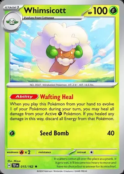 Whimsicott 15/162 Temporal Forces Pokemon card