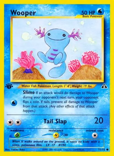 Wooper 71/75 Neo Discovery Pokemon card