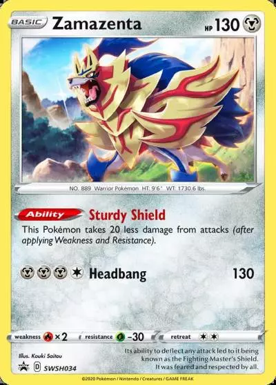 Zamazenta SWSH034/307 SWSH Black Star Promos Pokemon card
