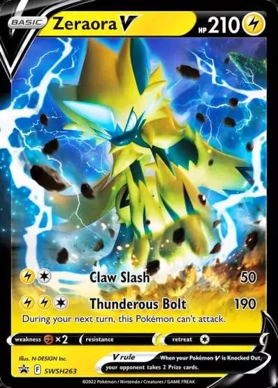 Zeraora V SWSH263/307 SWSH Black Star Promos Pokemon card