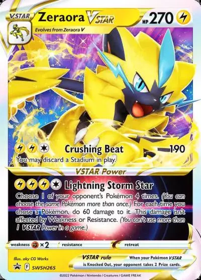 Zeraora VSTAR SWSH265/307 SWSH Black Star Promos Pokemon card