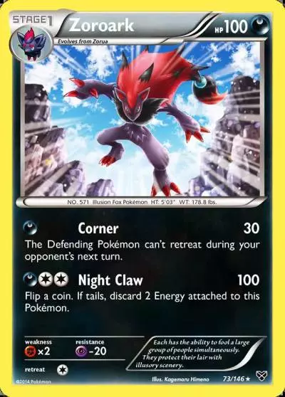 Zoroark 73/146 XY Pokemon card