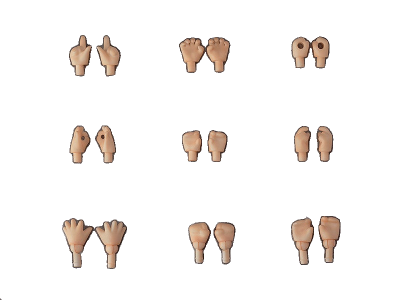 Nendoroid Doll: Hand Parts Set (Peach/Cinnamon/Cream/Almond Milk)