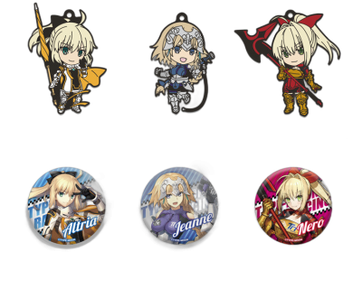 GOODSMILE RACING & TYPE-MOON RACING Nendoroid Plus Collectible Rubber Keychains & Badges