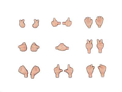 Nendoroid Doll: Hand Parts Set 02 (Peach/Cinnamon/Cream/Almond Milk)