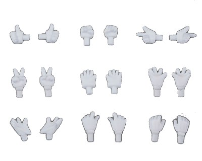 Nendoroid Doll: Hand Parts Set Gloves Ver. (White/Black)