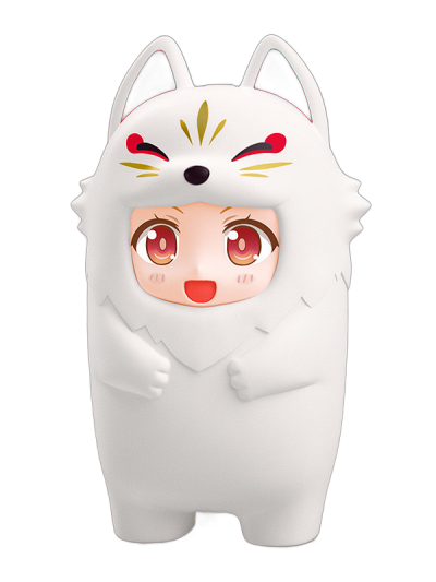 Nendoroid More Kigurumi Face Parts Case (White Kitsune/Black Kitsune)