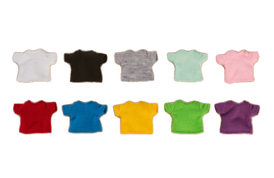 Nendoroid Doll Outfit Set: T-Shirt (White/Black/Gray/Light Blue/Pink/Red/Blue/Yellow/Green/Purple)