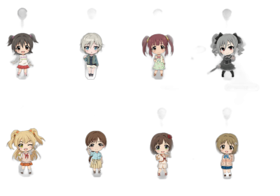 Nendoroid Plus IDOLM@STER CINDERELLA GIRLS Keychains with Acrylic Stands (Miria Akagi, Anastasia, Chieri Ogata, Ranko Kanzaki, Rika Jougasaki, Minami Nitta, Miku Maekawa, Kanako Mimura)