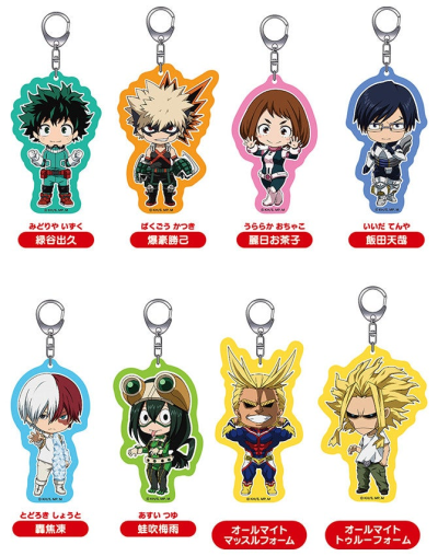 Nendoroid Plus: My Hero Academia Acrylic Keychains (Izuku Midoriya / Katsuki Batsugo / Ochaco Uraraka / Tenya Iida / Tsuyu Asui / Shoto Todoroki / Allmight Muscle Form / Allmight True Form)