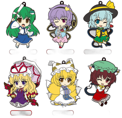 Nendoroid Plus Rubber Straps: Touhou Project Set #4(Sanae Kochiya ver.2 / Satori Komeiji / Koishi Komeiji / Yukari Yakumo / Ran Yakumo / Chen)