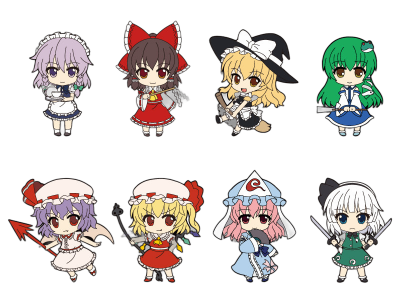 Nendoroid Plus Trading Rubber Straps: Touhou Project Set #1