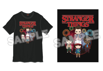 Stranger Things Nendoroid Plus T Shirt: Fireworks with Logo Design