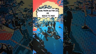 ηλεκτρικό πατινι vs ηλεκτρική μοτο dualtron ultra ii / Super Soco Tc Max #shorts