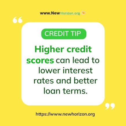 Higher credit scores can lead to better loan terms and interest rates