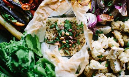 Baked Feta Salad with Mixed Fall Vegetables