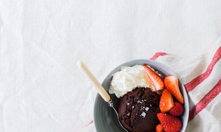 Dark Chocolate Rye Cakes with Cream & Summer Berries