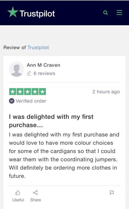 Trustpilot review Ann
